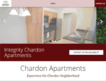 Tablet Screenshot of chardonapartments.com